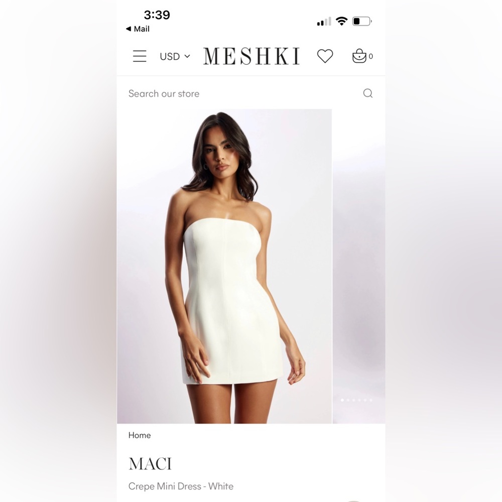 white crepe mini dress - perfect for brides to be